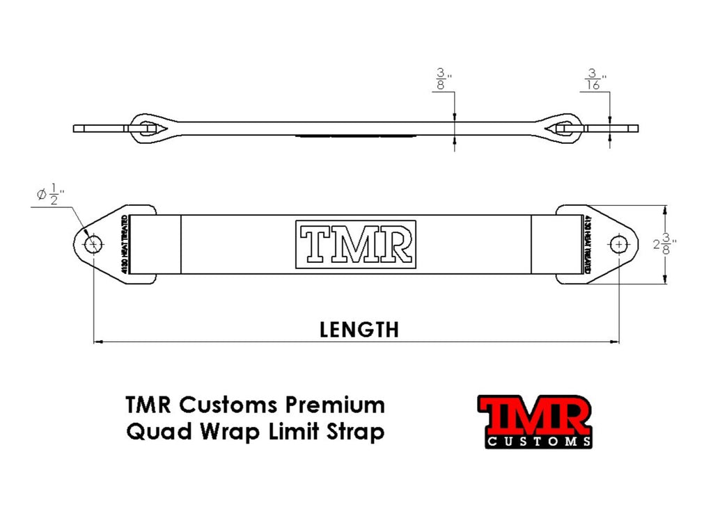 TMR Customs Premium Quad Wrap Limit Strap – Suspension Limiting Straps