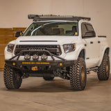C4 Fabrication's 2014+ Tundra Overland Series Front Bumper with Full Height Bull Bar and Tube Gussets