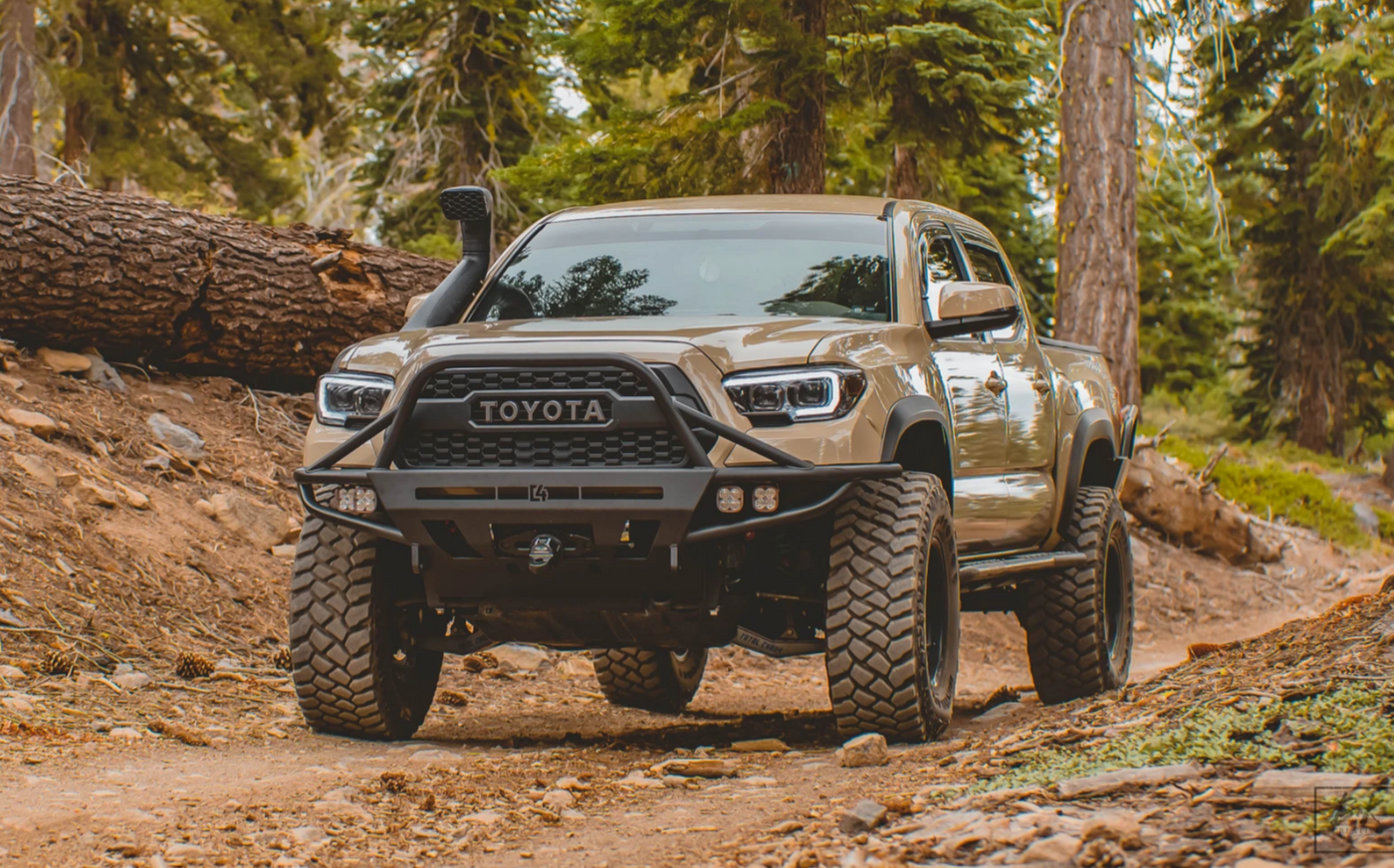 C4 Fabrication's 2016+ Tacoma Hybrid Front Bumper with Full Height Bull Bar and Tube Gussets