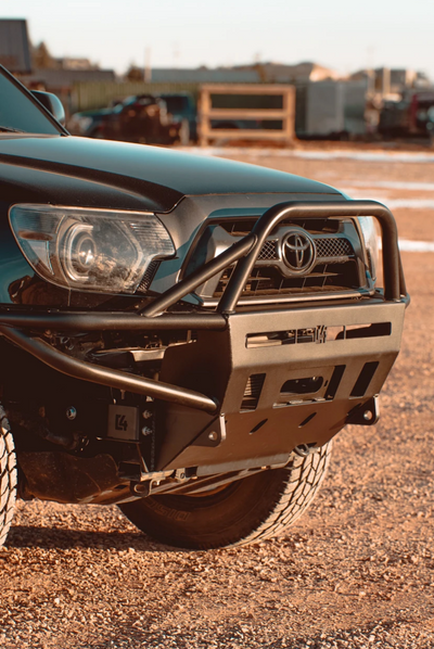 C4 Fabrication's 2012-2015 Tacoma Hybrid Front Bumper with Full Height Bull Bar and Tube Gussets