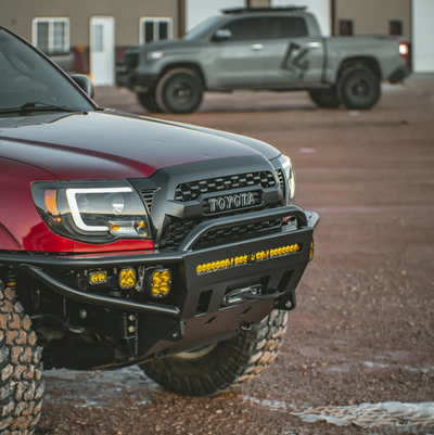 C4 Fabrication's 2005-2011 Tacoma Hybrid Front Bumper with Mid Height Bull Bar