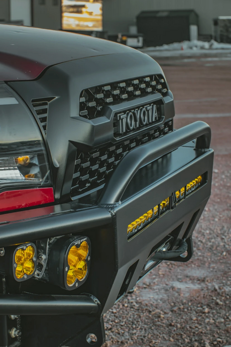 C4 Fabrication's 2005-2011 Tacoma Hybrid Front Bumper with Mid Height Bull Bar