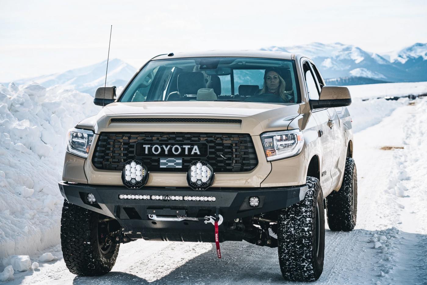 C4 Fabrication's 2014+ Tundra Overland Series Front Bumper with No Bull Bar