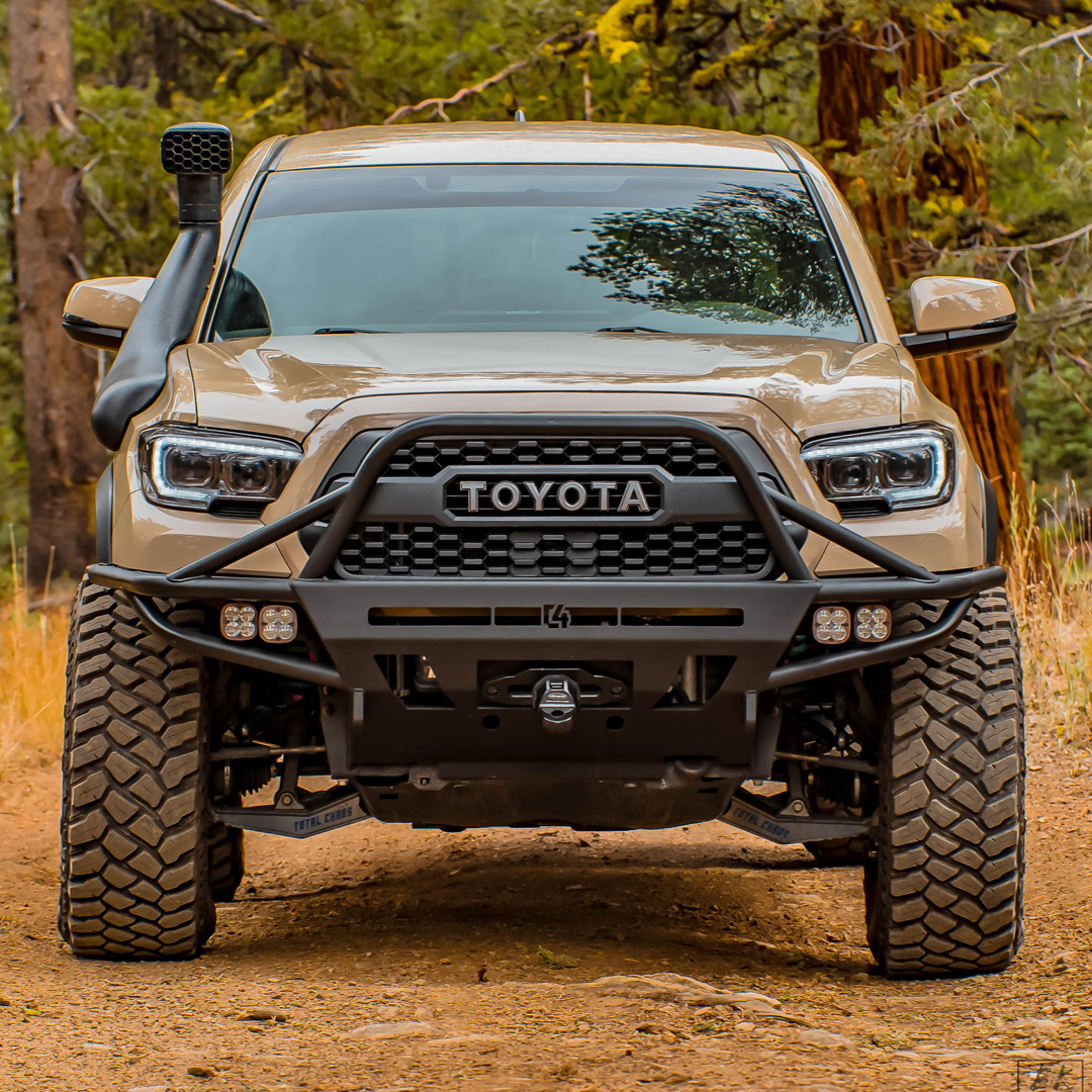 C4 Fabrication's 2016+ Tacoma Hybrid Front Bumper with Full Height Bull Bar and Tube Gussets