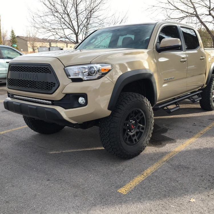 2016+ Toyota Tacoma 32" Slim Light Bar Lower Bumper Brackets - Cali Raised LED